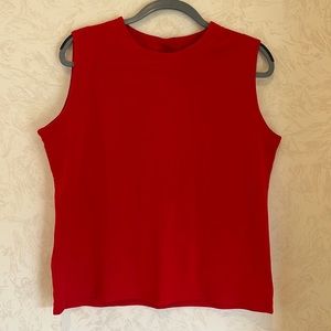 Coldwater Creek Red Crewneck Tank Top Size XL
